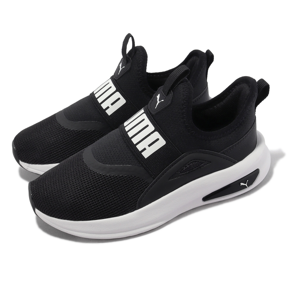 Puma 運動鞋 Soft Enzo Evo Slip-On PS 童鞋 中童 黑 白 套入式 緩震 37839801