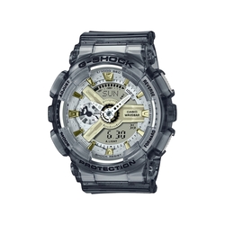 CASIO卡西歐 G-SHOCK 金屬光澤 半透明雙顯手錶-透灰_GMA-S110GS-8A_45.9mm