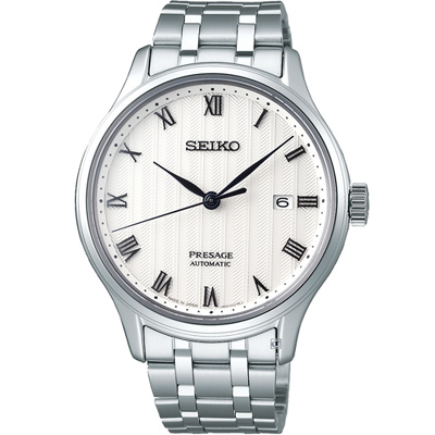 SEIKO Presage 沉穩時尚機械腕錶(4R35-02S0S)白/41mm__SK043
