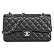 CHANEL Flap Coco 25cm 經典雙C LOGO小牛皮銀釦翻蓋手提/斜背包.黑 product thumbnail 1