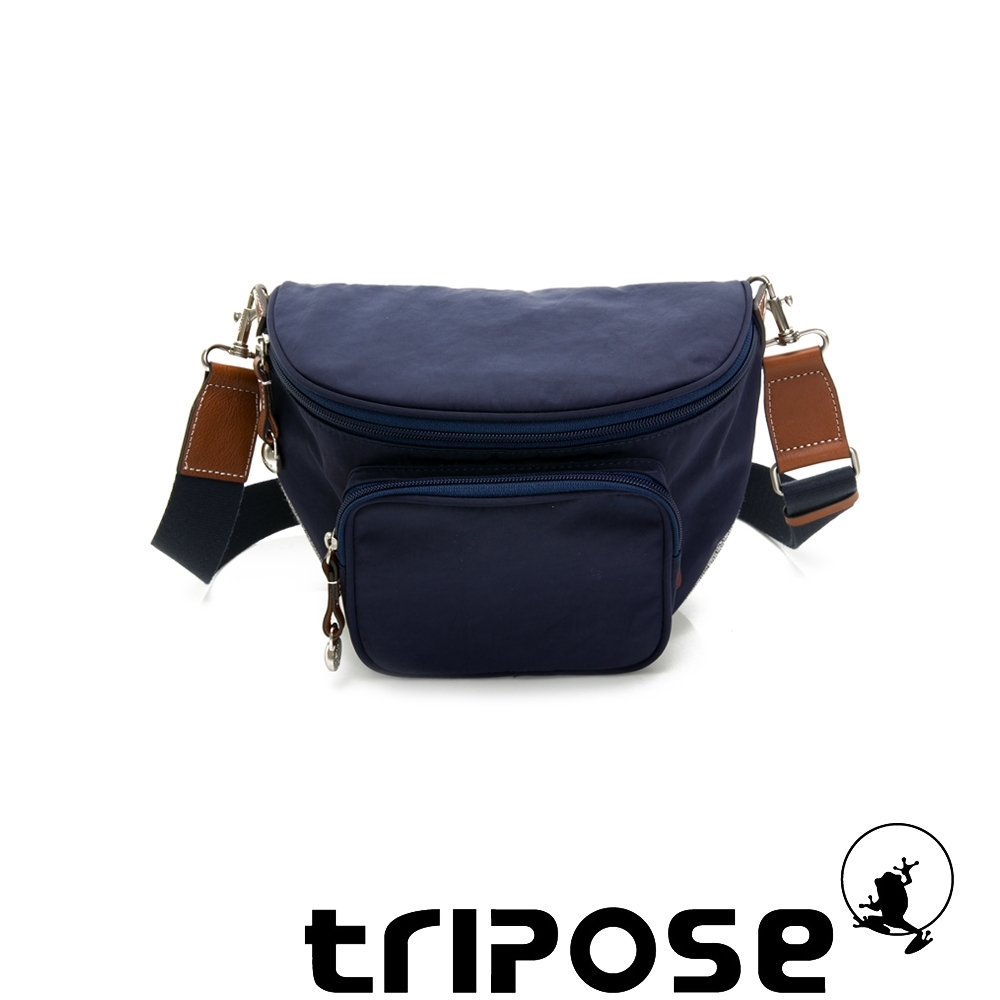 tripose 漫遊系列岩紋斜背腰包 深海藍