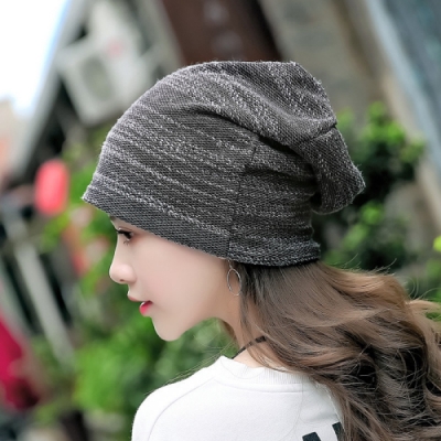 【89 zone】日系優雅透氣棉質保暖防風/頭巾帽 (卡其色)