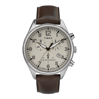 TIMEX 刻劃時代計時皮帶腕錶-TW2R88200-42mm