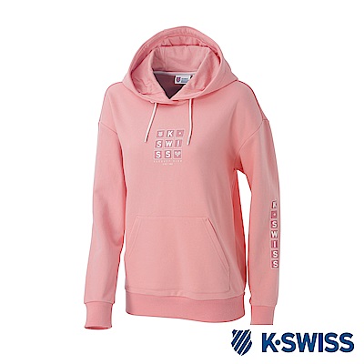 K-SWISS Hooded Sweat Shirts女休閒連帽上衣-女-粉紅