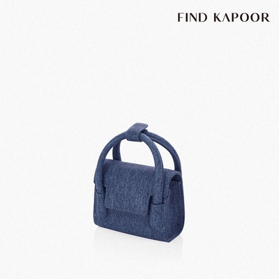 FIND KAPOOR MARTY 12 DENIM 翻蓋手提斜背方包- 深藍丹寧