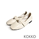 KOKKO柔軟手感綿羊皮芭蕾舞風加州鞋米白 product thumbnail 1