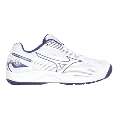 MIZUNO CYCLONE SPEED 4 男女羽球鞋-運動 訓練 美津濃 V1GA238043 白丈青金