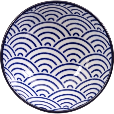 《Tokyo Design》瓷製醬料碟(浪紋藍9cm) | 醬碟 醬油碟 小碟子 小菜碟