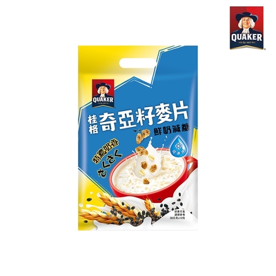 【QUAKER 桂格】奇亞籽麥片-特濃鮮奶減糖(28gx10包/袋)