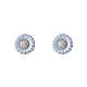 Georg Jensen 喬治傑生- DAISY 紫羅蘭琺瑯 鑽石鑲嵌0.10克拉 針式耳環 product thumbnail 1