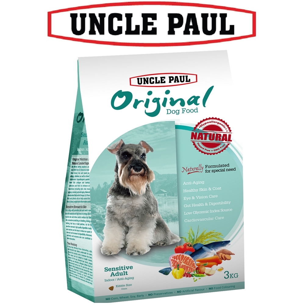 UNCLE PAUL 保羅叔叔田園生機狗食 3kg 低敏成犬