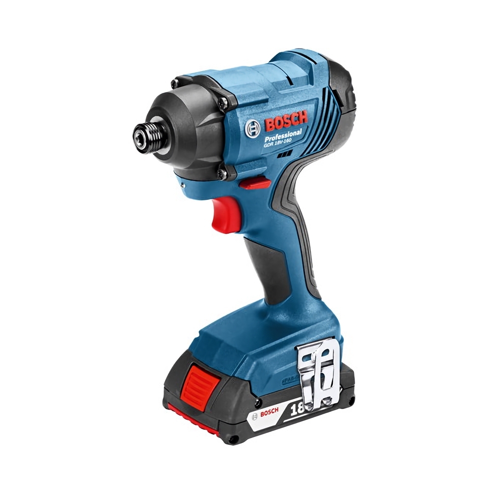 BOSCH 18V鋰電衝擊起子機GDR 18V-160(雙電2.0AH)