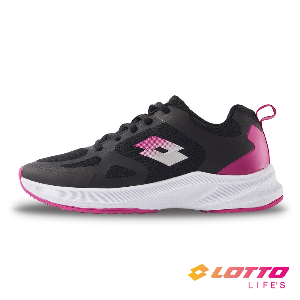 【LOTTO 義大利】女 氫速 輕量跑鞋(黑/紫紅-LT1AWR5010)
