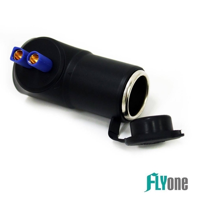 FLYone★EC5安全車充座救車行動電源轉換器 [ 行動點菸器接頭 ] [ 輸入介面-EC5公座 ] [ 輸出介面-車充母座 ]