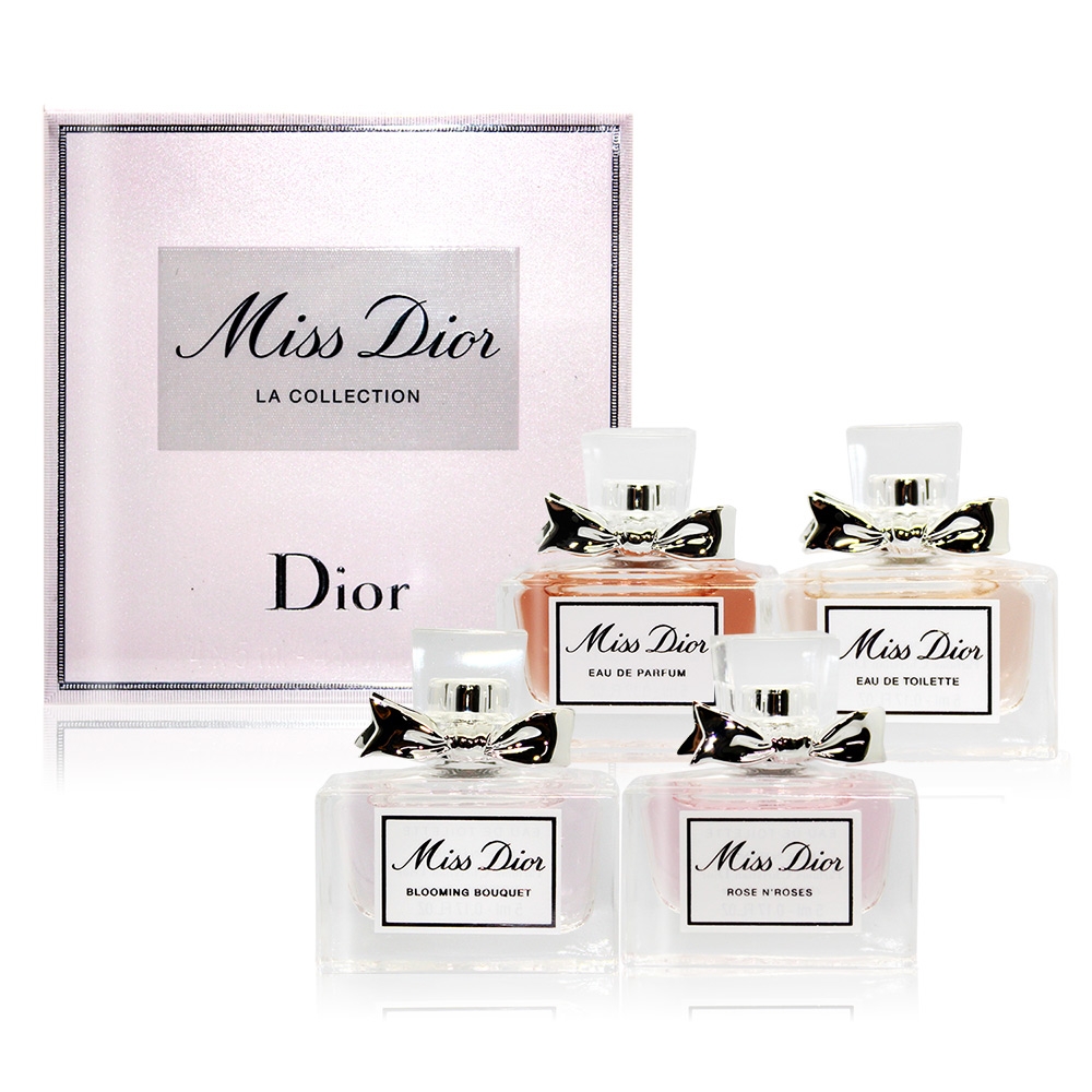 *Dior 迪奧 Miss Dior 小香禮盒 5mlX4 [淡香水+淡香精+花樣迪奧+玫瑰漫舞]-國際航空版