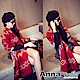 AnnaSofia 層菱格圖騰 仿羊絨披肩圍巾(櫻紅色) product thumbnail 1