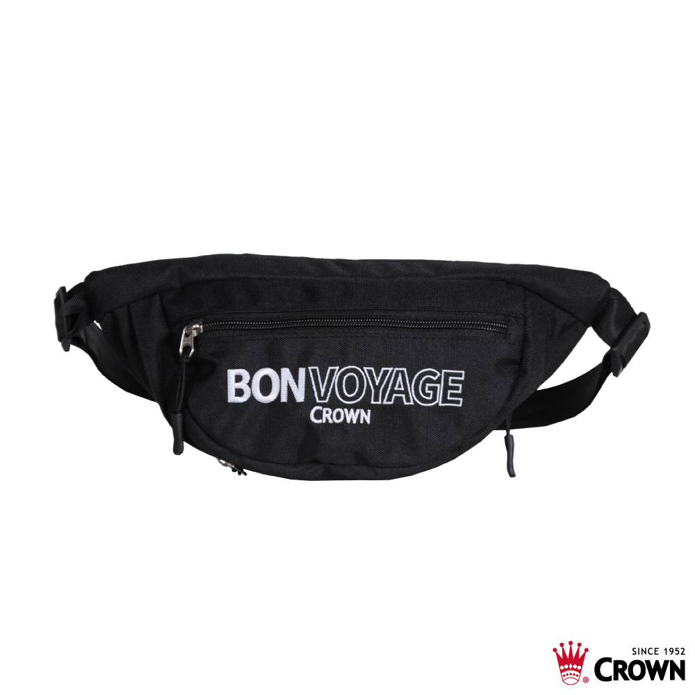 CROWN 皇冠 BONVOYAGE 運動腰包 黑色