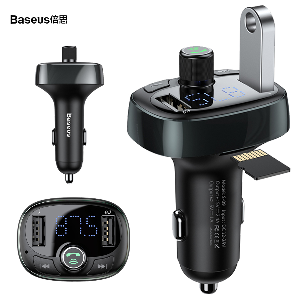 Baseus倍思t貓頭車載藍牙mp3充電器車用藍牙fm發射器mp3音樂播放器車充 音源接收器 Yahoo奇摩購物中心