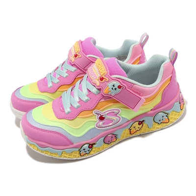 Skechers 童鞋 Sundae Sweeties 粉紅 冰淇淋 霜淇淋 香氛科技 魔鬼氈 中童 小朋友 303625LPKMT