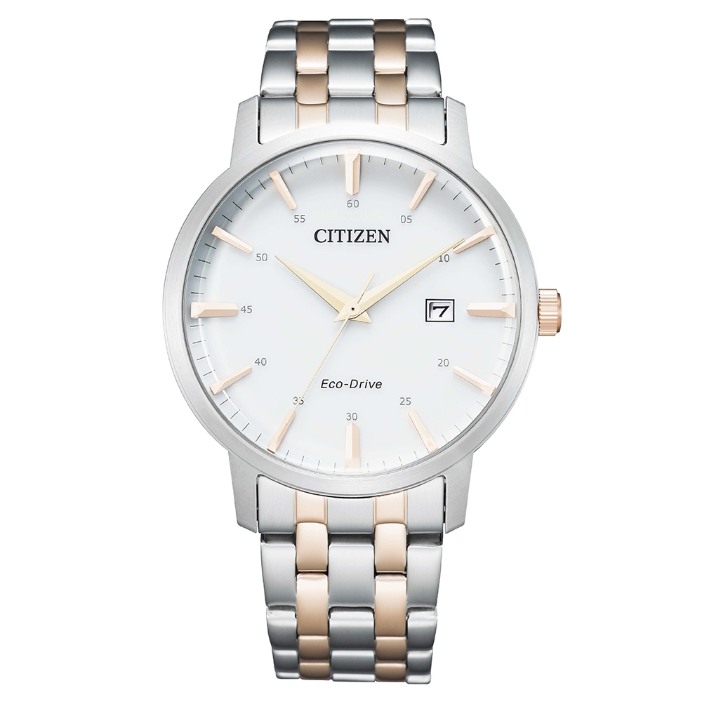 CITIZEN星辰GENT'S時尚光動能男錶簡約設計錶40mm(BM7466-81H)-銀金