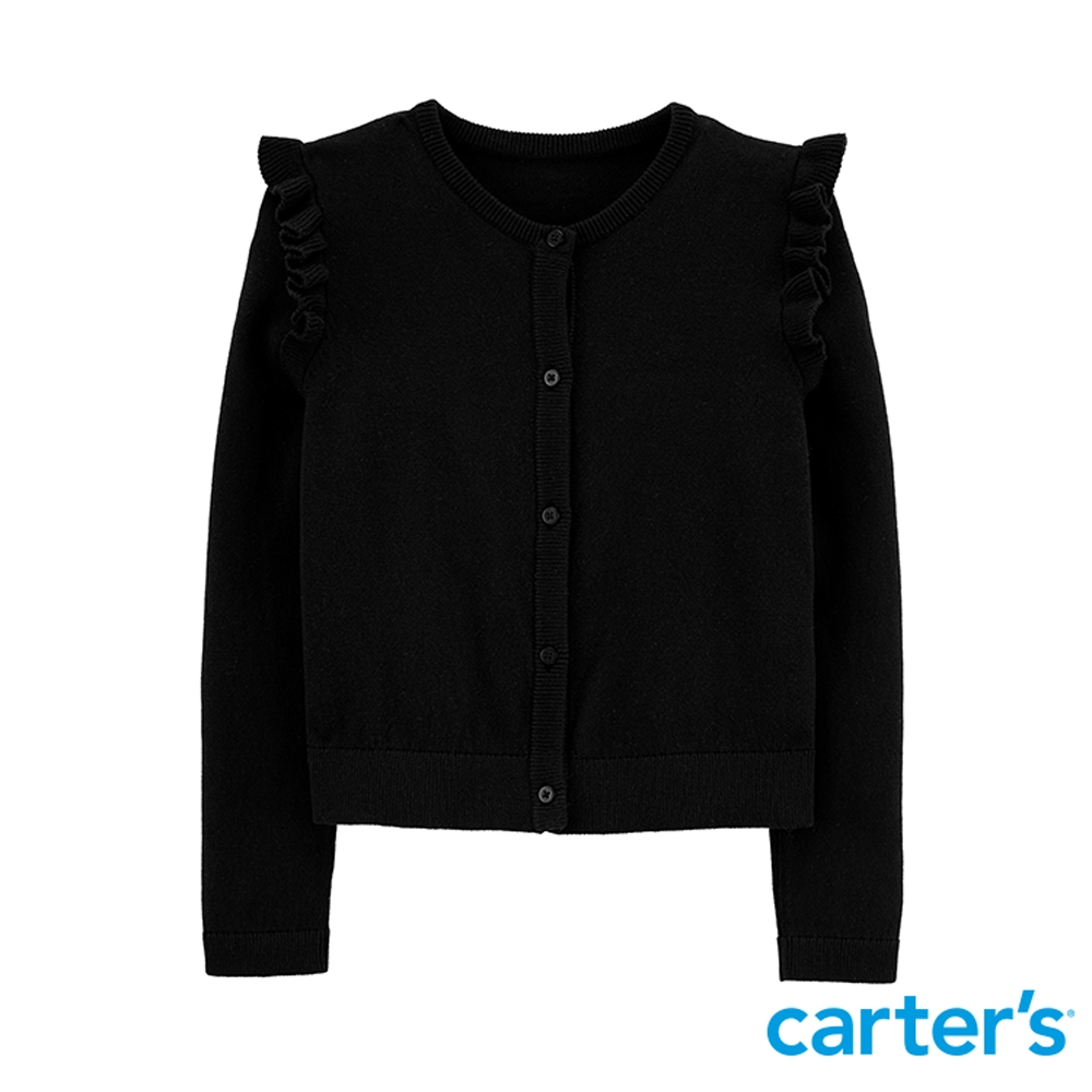 【Carter's】黑色荷葉袖典雅長袖外套(5-8)