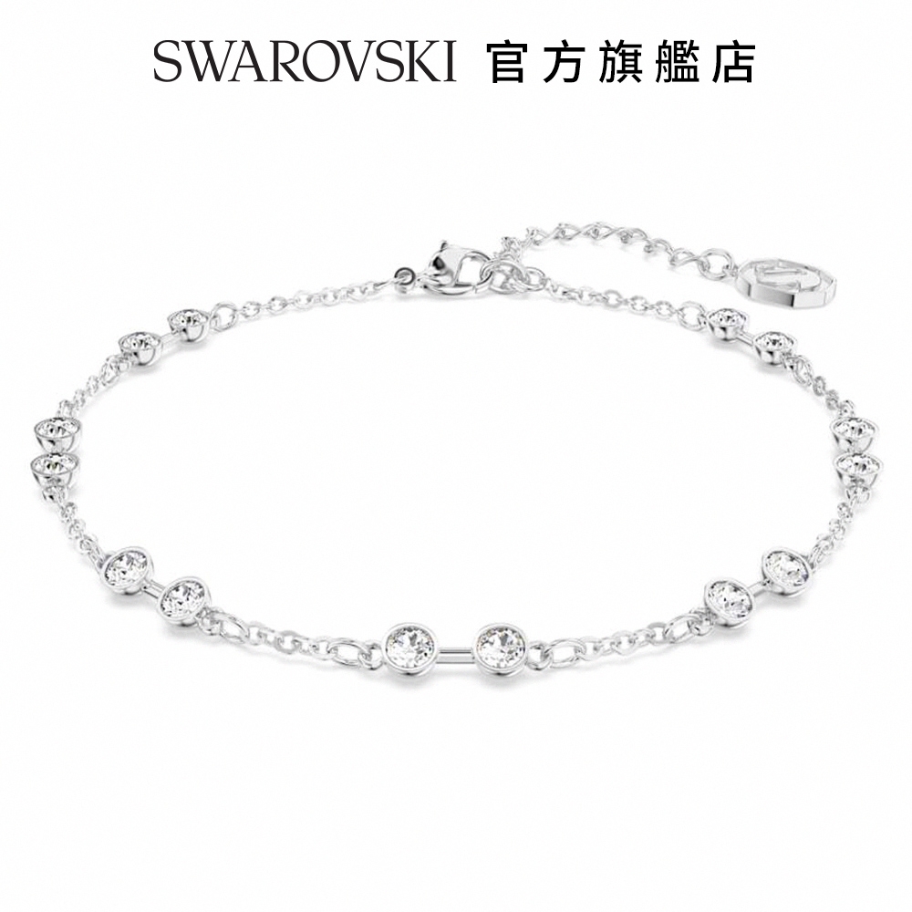 SWAROVSKI 施華洛世奇 Swarovski Remix 系列 圓形切割 白色 鍍白金色