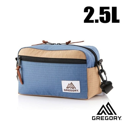 美國 GREGORY PAD SHLD POUCH 2.5L 可調式側背包(M).斜背包_65380-A199 米黃/藍