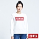 EDWIN 仿繡LOGO BOX 長袖T恤-女-白色 product thumbnail 1