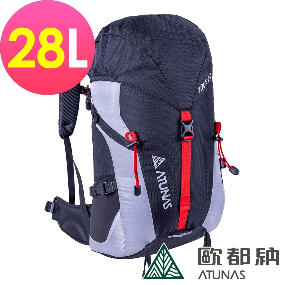 【ATUNAS 歐都納】HIKE 28L網架式透氣背包 A1BPCC02黑白/登山/健行/旅遊/輕量