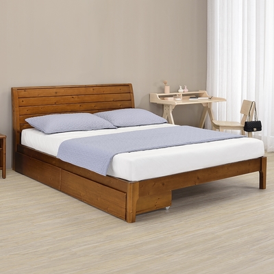 Boden-歐利5尺雙人實木床架/床組-收納抽屜型