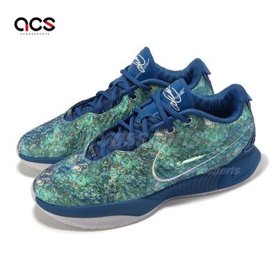 Nike 籃球鞋 LeBron XXI EP 男鞋 Abalone 藍 綠 氣墊 LBJ 運動鞋 FN0709-400