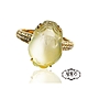 A1寶石 收藏級玻璃種翡翠起螢光貔貅鑽石戒子-天然緬甸A貨 product thumbnail 1