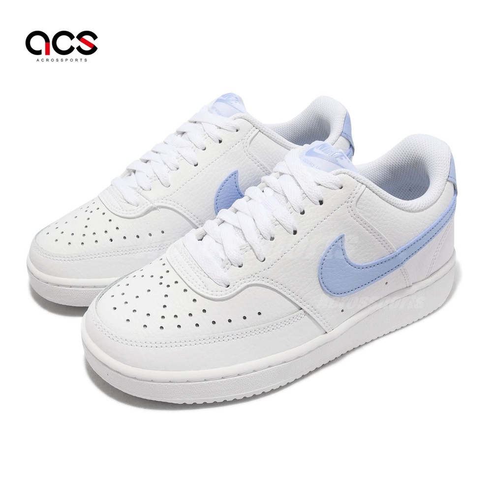 Nike 休閒鞋 Wmns Court Vision Low 女鞋 男鞋 寶寶藍 低筒 復古 皮革 經典 CD5434-115