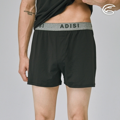 ADISI 男Tactel Pro快乾排汗四角內褲(寬版開檔) AUP2391028 (M-3XL) 黑色