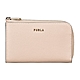 FURLA BABYLON金字LOGO防刮牛皮拉鍊零錢包(芭蕾粉) product thumbnail 1