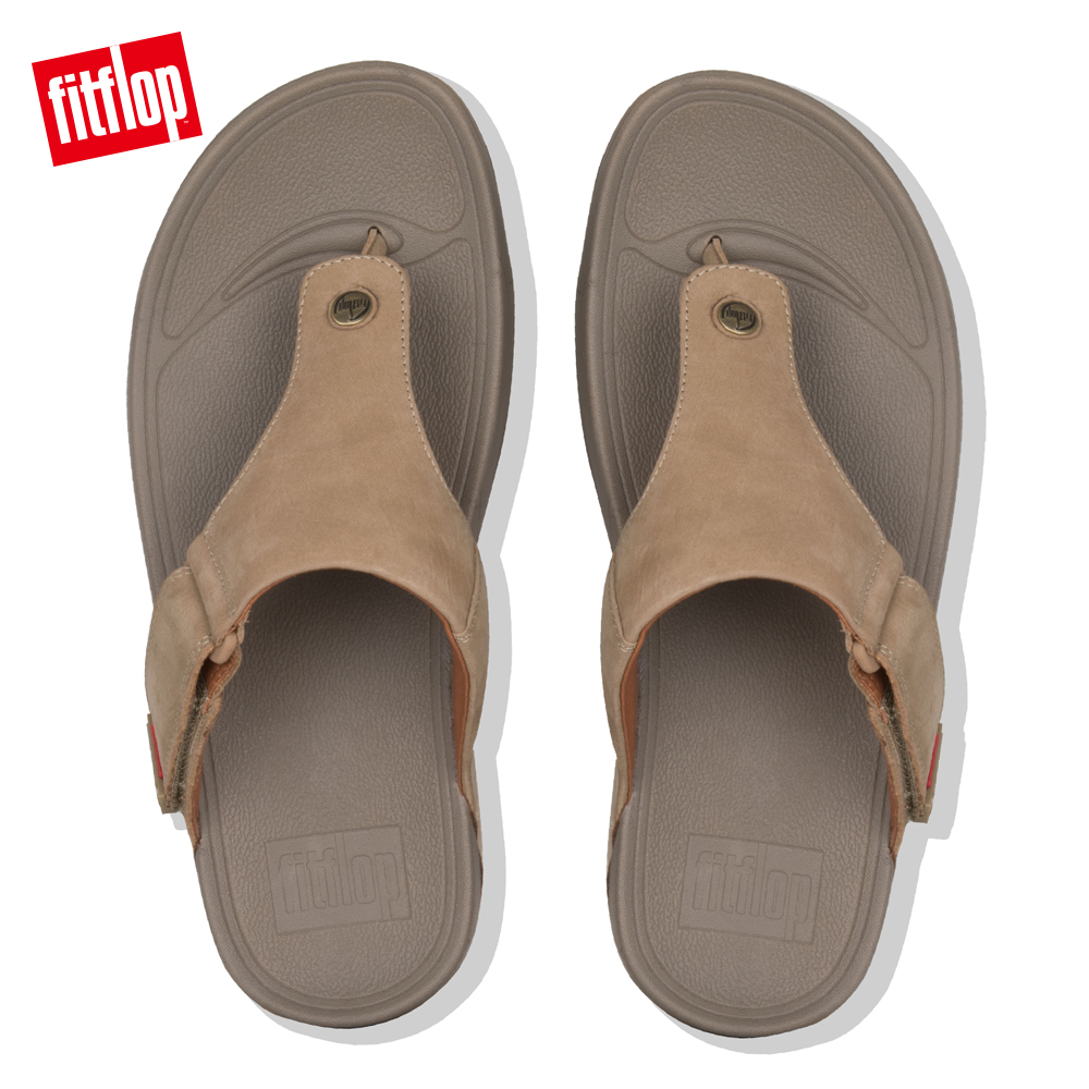 FitFlop TRAKK II LEATHER TOE-THONG-羽毛 