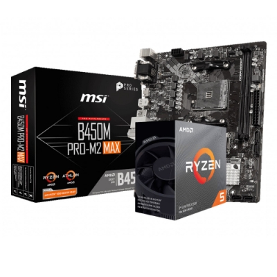 MSI微星 B450M PRO-M2 MAX + AMD R5-3600 組合套餐