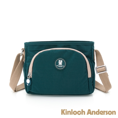 【Kinloch Anderson】迷霧森林 拉鍊前袋斜側包-藍綠色