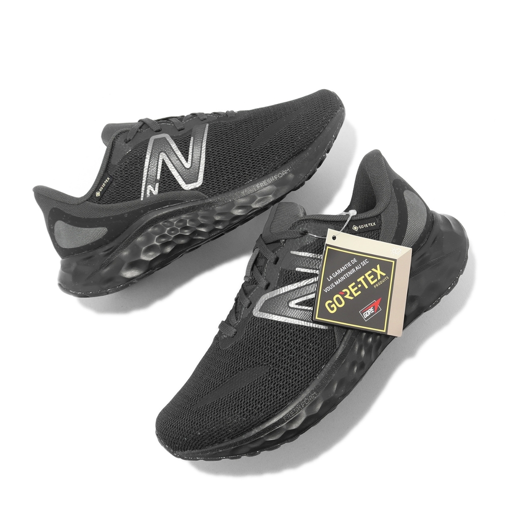 New Balance 慢跑鞋Arishi V4 GTX D 女鞋黑銀寬楦舒適防水路跑運動鞋