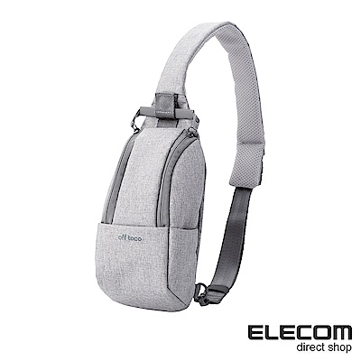 ELECOM 帆布兩用輕便斜背包-灰