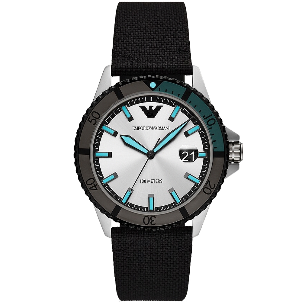 Emporio Armani 亞曼尼 Diver 運動風潛水造型手錶-42mm AR11465