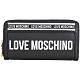 LOVE MOSCHINO 字母織帶牛皮拉鍊長夾(黑色) product thumbnail 1