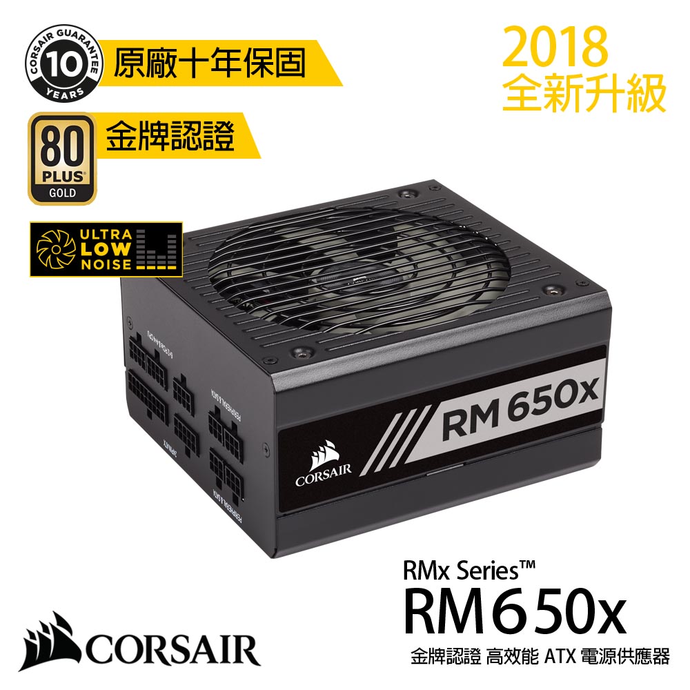 【CORSAIR海盜船】 RM650x 80Plus金牌 電源供應器