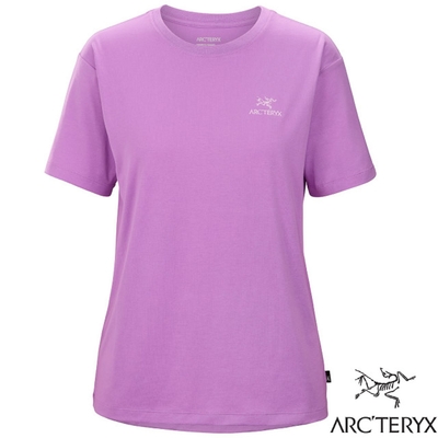 ARCTERYX 始祖鳥 女 Arc Logo Emblem 短袖圓領衫.T恤.休閒衫.運動上衣_梅爾紫