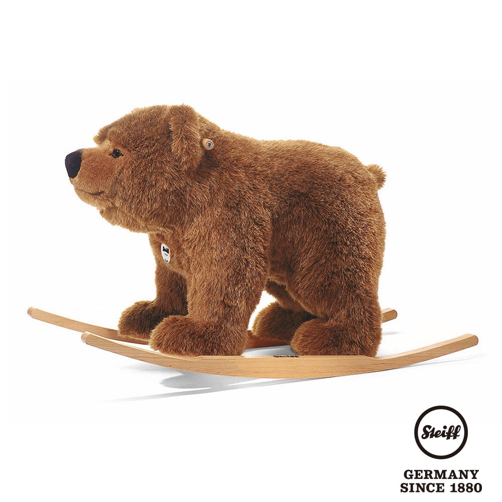 STEIFF德國金耳釦泰迪熊 - Urs Riding Bear 棕熊  (遙遙椅系列)