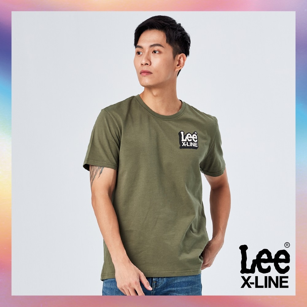 【X-LINE】Lee 男款 為滑板而生LOGO短袖圓領T恤 蒼翠綠