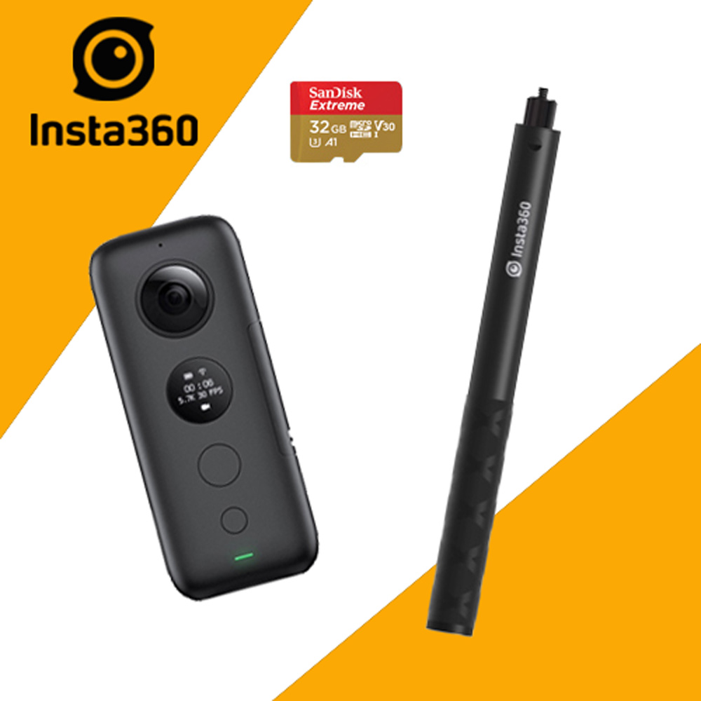 Insta360 ONE X 全景相機 (公司貨) 送32G/100MBs卡+原廠隱形自拍棒