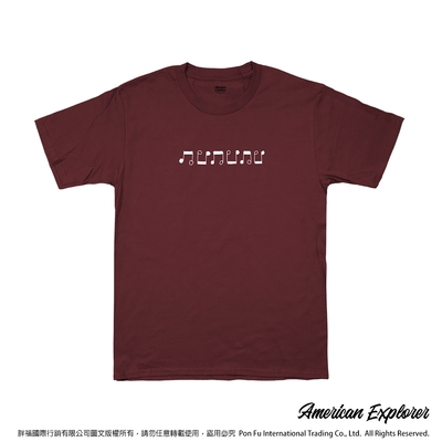 American Explorer 美國探險家 印花T恤(客製商品無法退換) 圓領 美國棉 T-Shirt 獨家設計款 棉質 短袖 - 音符