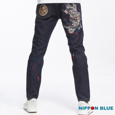 日本藍 BLUE WAY-日本藍魂鯉多袋小直筒牛仔褲