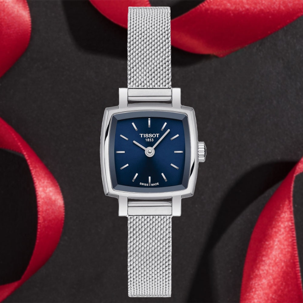 TISSOT天梭 官方授權 LOVELY系列 典雅時尚腕錶-藍 20mm/T0581091104100